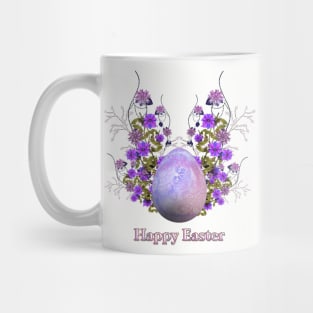 Happy easter, easter egg with flowers Mug